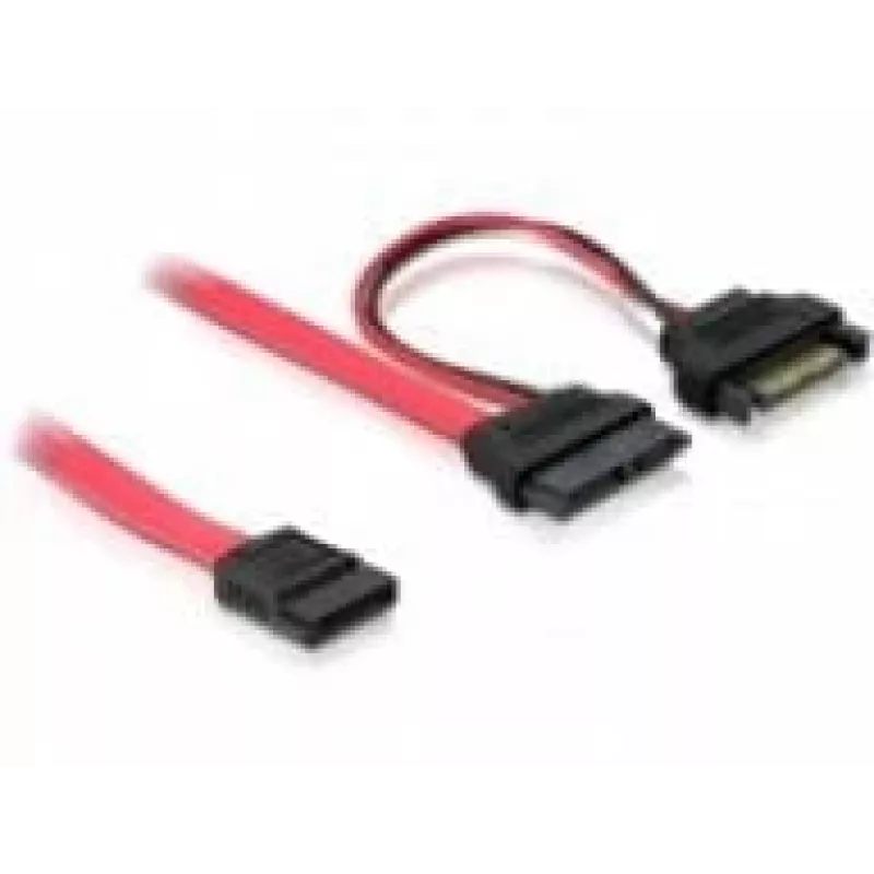 SATA kabelis DeLOCK 84418 0,5m raudonas