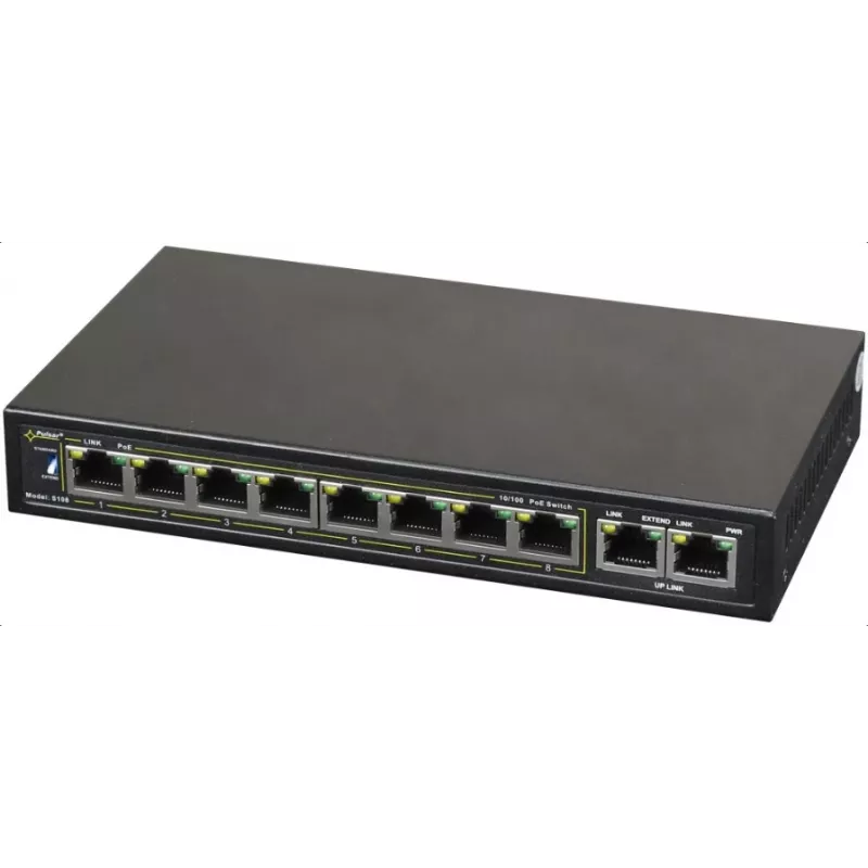 Tinklo komutatorius PULSAR S108 Fast Ethernet Power over Ethernet