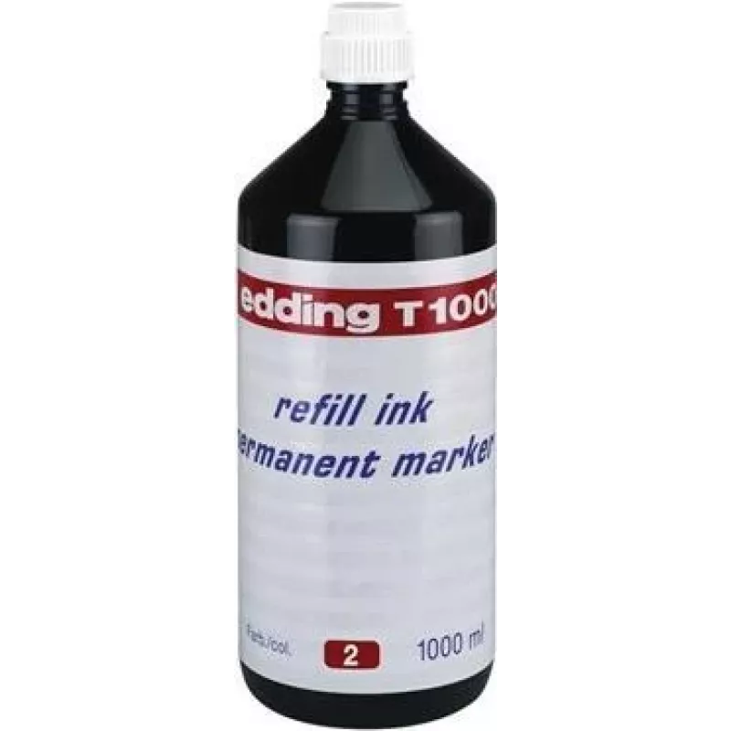 Markerio papildymo buteliukas Edding T 1000 Raudonas 1000 ml 1 vnt.