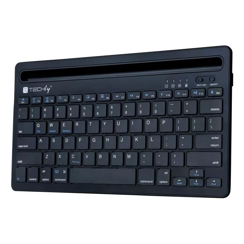 Techly ICTBK102U klaviatūra universali Bluetooth QWERTY angliška juoda