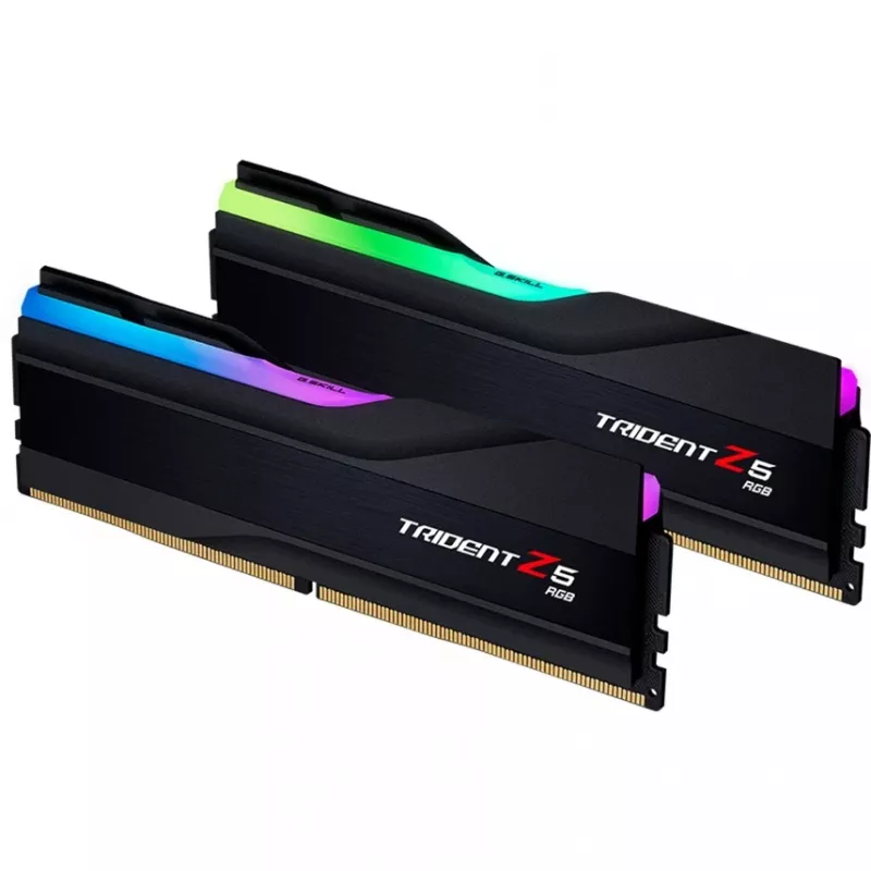 DIMM 64 GB DDR5-6000 (2x 32 GB) Dual-Kit, Arbeitsspeicher schwarz, F5-6000J3040G32GX2-TZ5RK, Trident Z5 RGB, INTEL XMP