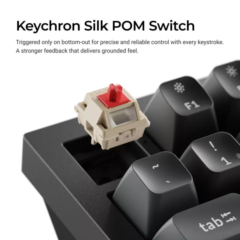 Mechaninė 80% QWERTY klaviatūra Keychron Q3 Ultra 8K – Bluetooth ir laidinė, RGB apšvietimas, juoda