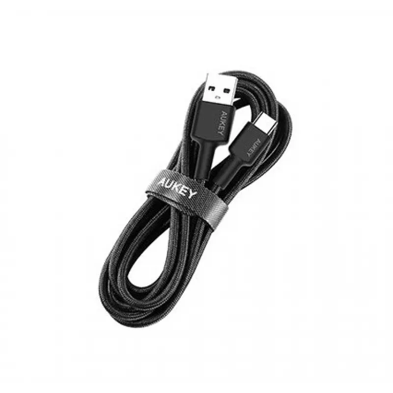 USB-C į USB-A laidas Aukey CB-CA2, nailonu pintas, greitasis įkrovimas 3 A, 1 m