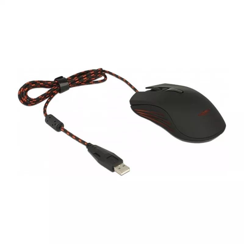 Žaidimų pelė DeLOCK 12531 abiem rankoms tinkama USB Type-A optinė 4800 DPI