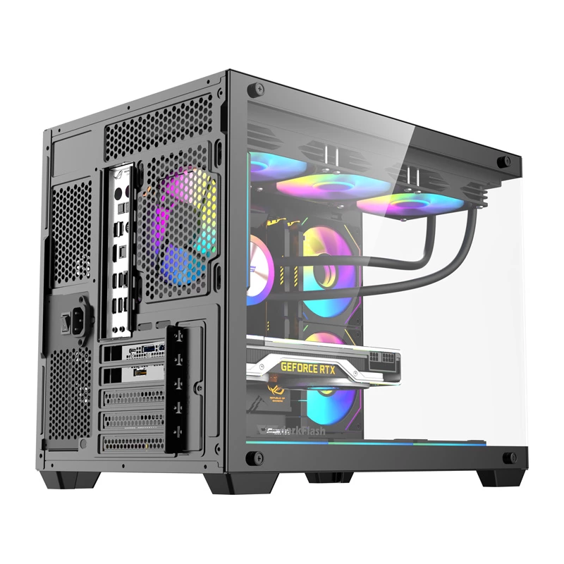Kompiuterio korpusas DarkFlash B275 PRO (juodas) su 6 komplektuojamais aušinimo ventiliatoriais