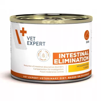 Šlapias šunų maistas VETEXPERT Intestinal Elimination — terapinė dieta Turkey 200 g, be grūdų, suaugusiems šunims