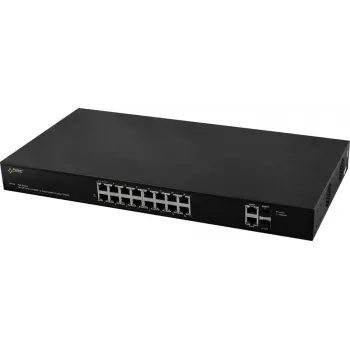 PULSAR SF116 tinklo komutatorius valdomas Fast Ethernet (10/100) Maitinimas per Ethernet (PoE) 1U juodas
