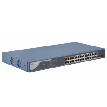 Tinklo komutatorius Hikvision DS-3E1326P-EI — 26 prievadai, 14,8 Gbps komutavimo pralaidumas