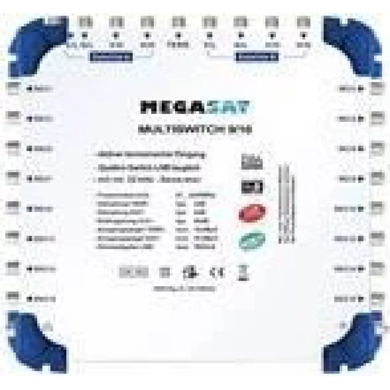Palydovinis multiswitch Megasat 0600153 9 įėjimai 16 išėjimų