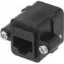 Renkforce RJ45 tinklo adapteris CAT 6 [1x RJ45 lizdas - 1x RJ45 lizdas] Juodas (RF-4712202)