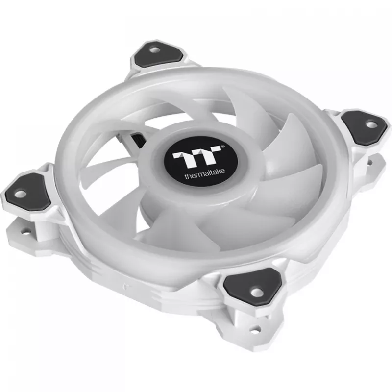 Thermaltake Riing Quad 12 ARGB 120mm korpuso ventiliatoriai, 3 vnt., balti