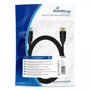 HDMI laidas MediaRange MRCS210 2m HDMI Type A vyriškas auksuotas