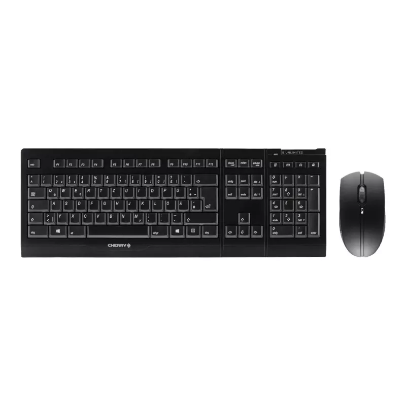 CHERRY B.UNLIMITED 3.0 klaviatūra Pelė komplekte Biurui RF Wireless Vokiška Juoda