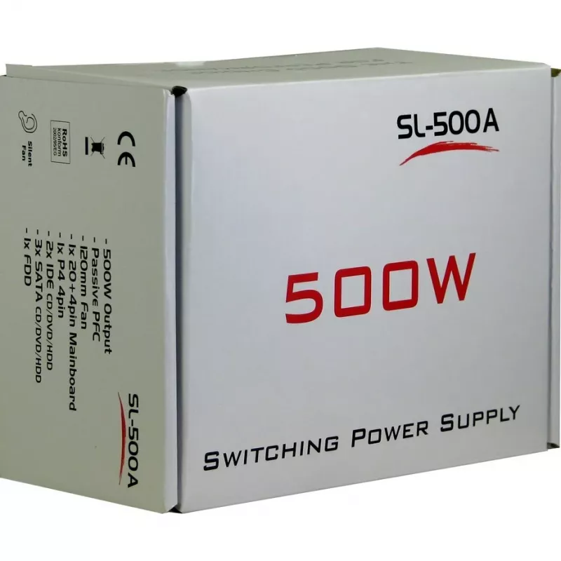 Maitinimo blokas Inter-Tech SL-500W(A) 500W ATX nemodulinis