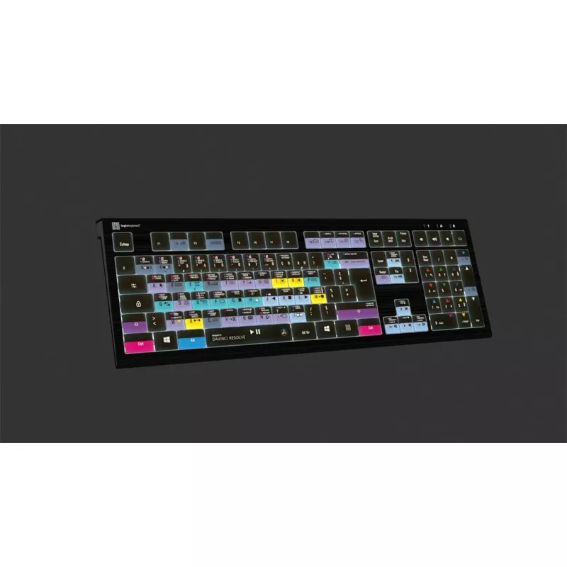 Klaviatūra Logickeyboard ASTRA 2 USB AZERTY anglų Juoda
