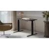Stalas cama meble MOON elektrinis reguliuojamo aukščio tiesus stalas 1210×670 mm juoda/antracito