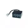 Tinklo kabelis ShiverPeaks S-Impuls TC 71280-8 RJ45 į 3× TAE-NFF, kištukas–kištukas, juodas permatomas