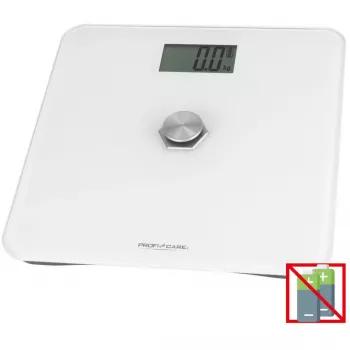 Elektroninės asmeninės svarstyklės Profi-Care PC-PW 3112 — 180 kg talpa, 100 g tikslumas, 310×310×44 mm, LCD ekranas