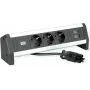 BACHMANN Desk1 3x įžemintas kištukas, USB įkroviklis, GST18 0,2m