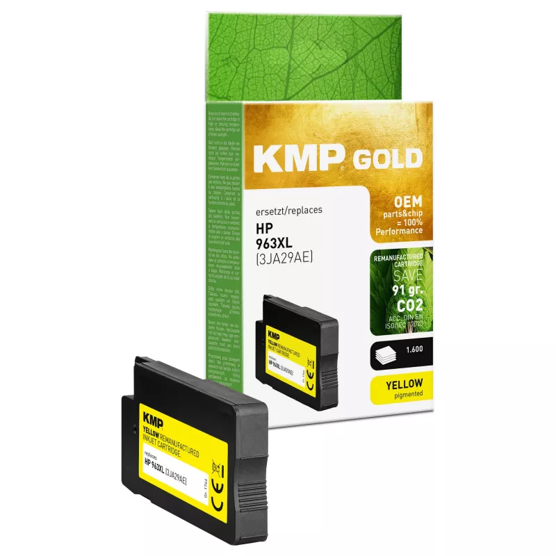 Kasetė KMP GOLD HP 963XL (3JA29AE) geltona