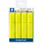 Markeris Staedtler 364-1P WP4 su nuožulniu antgaliu Geltonas 4 vnt.