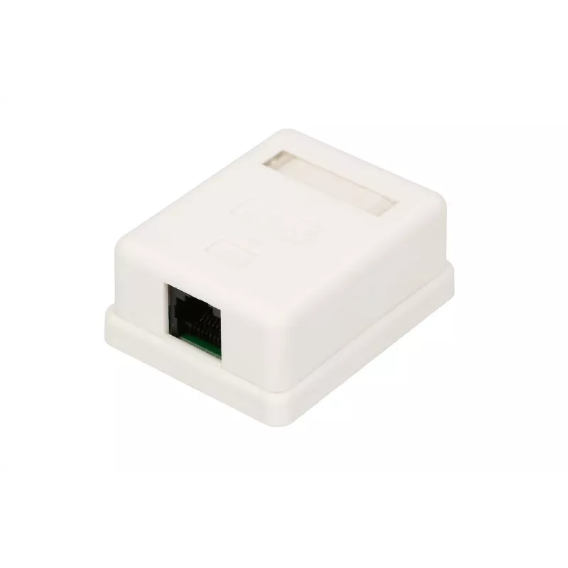 Extralink paviršinis lizdas, 1x RJ45 CAT5E UTP