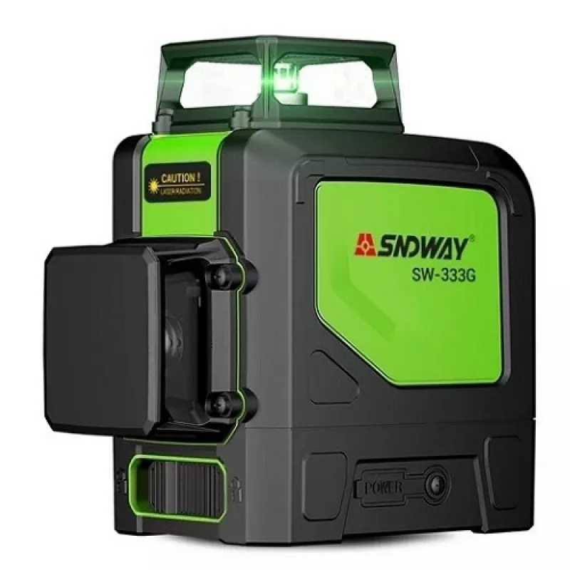 Lazerinis nivelyras SNDWAY SW-333G 30 m žalias spindulys
