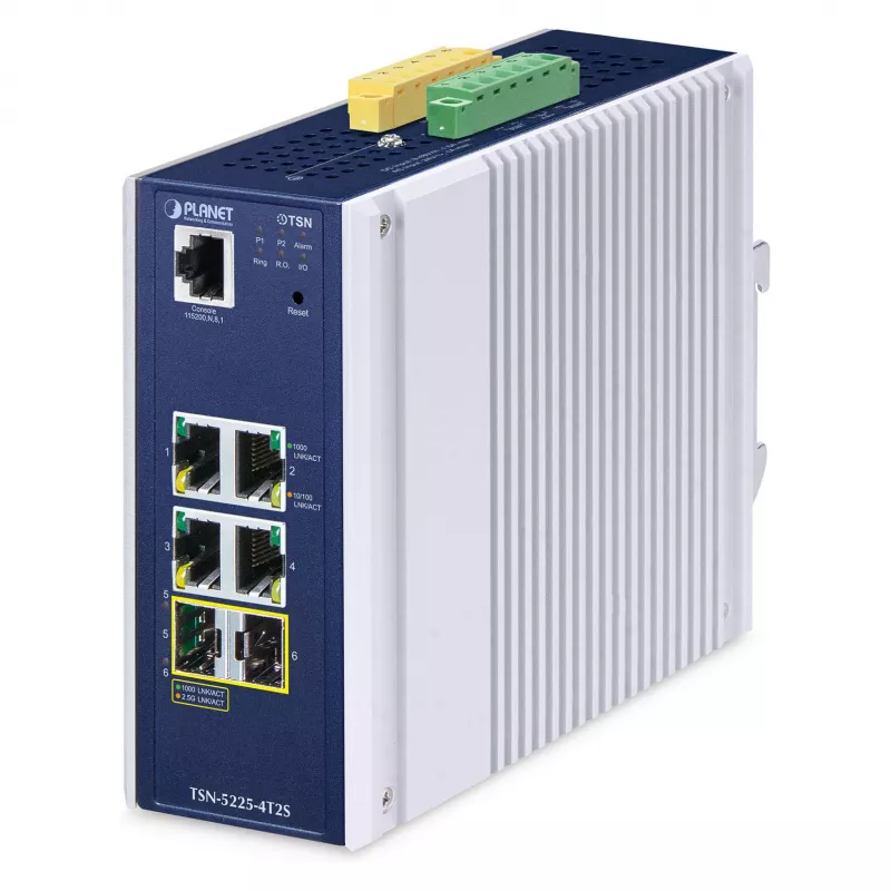 Valdomas komutatorius PLANET TSN-5225-4T2S L2+ Gigabit Ethernet 4 prievadai