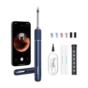 Ausų valymo vizualinis strypas Bebird Note 5 mėlynas su 1080P HD kamera