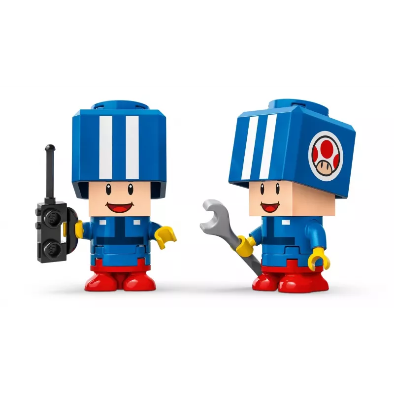 Konstrukcinis žaislas LEGO rinkinys 72035 Super Mario Mario Kart Toad's Workshop, interaktyvūs lygiai ir figūrėlės