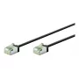 Wentronic goobay - komutacinis kabelis - RJ-45 (M) į RJ-45 (M) - 15 cm - 3,8 mm - U/UTP, neekranuotas - CAT 8,1 - be halogenų, siauras, vytos gijos - Juoda (74350)
