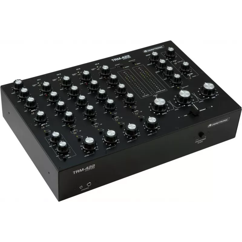 4 kanalų rotacinis mikseris Omnitronic TRM-422 su USB ir FX send