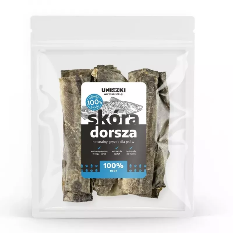 UNISZKI menkės oda – skanėstas šunims – 100 g