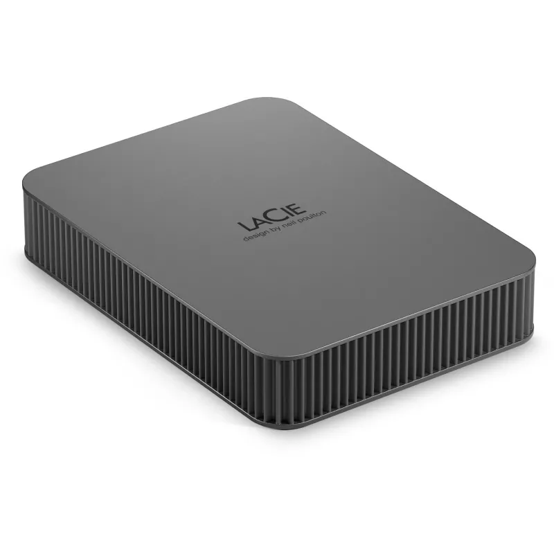LaCie Mobile Drive Secure 5TB nešiojamas išorinis kietasis diskas 2,5 colio, Mac ir PC, kosminė pilka, duomenų atkūrimo paslauga (STLR5000400)