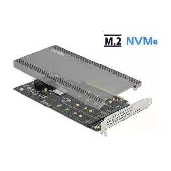 ”DeLOCK“ PCI Express x16 kortelė į 4 vidinius NVMe M.2 Key M 89044