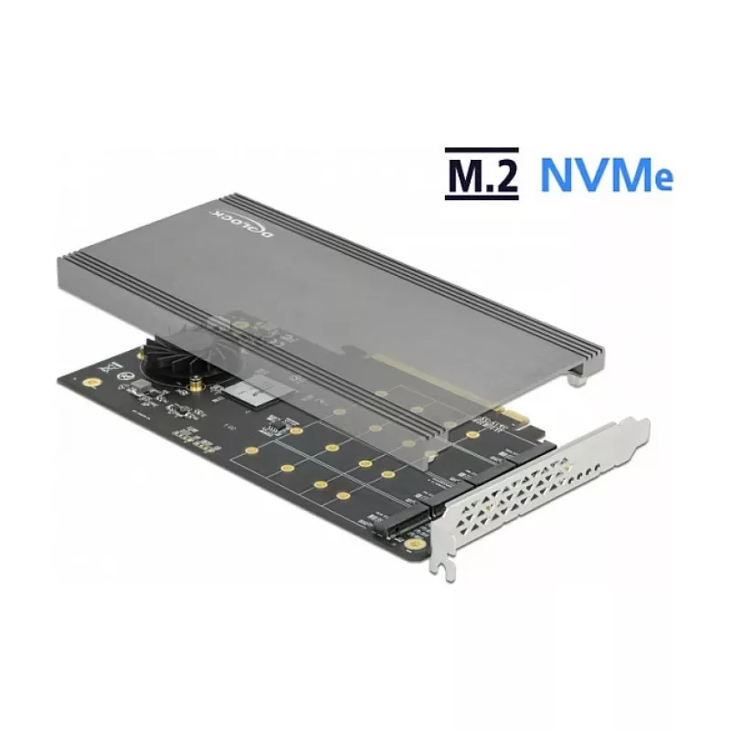 ”DeLOCK“ PCI Express x16 kortelė į 4 vidinius NVMe M.2 Key M 89044
