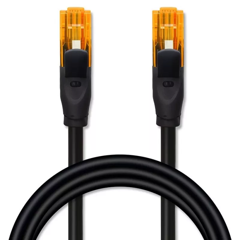 Ethernet komutacinis kabelis QOLTEC CAT6, 2×RJ45, 20 m, juodas