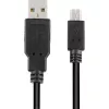 USB 2.0 laidas, USB-A kištukas > Mini-USB kištukas (juodas, 2,0 metro, dvigubai ekranuotas)