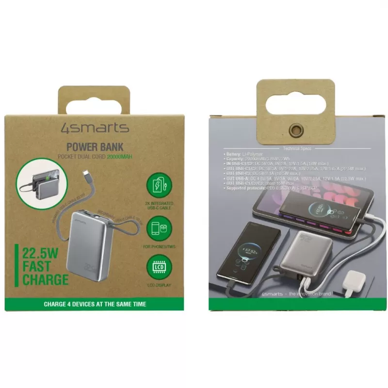 Nešiojamas Power Bank 4smarts 541626 20000 mAh