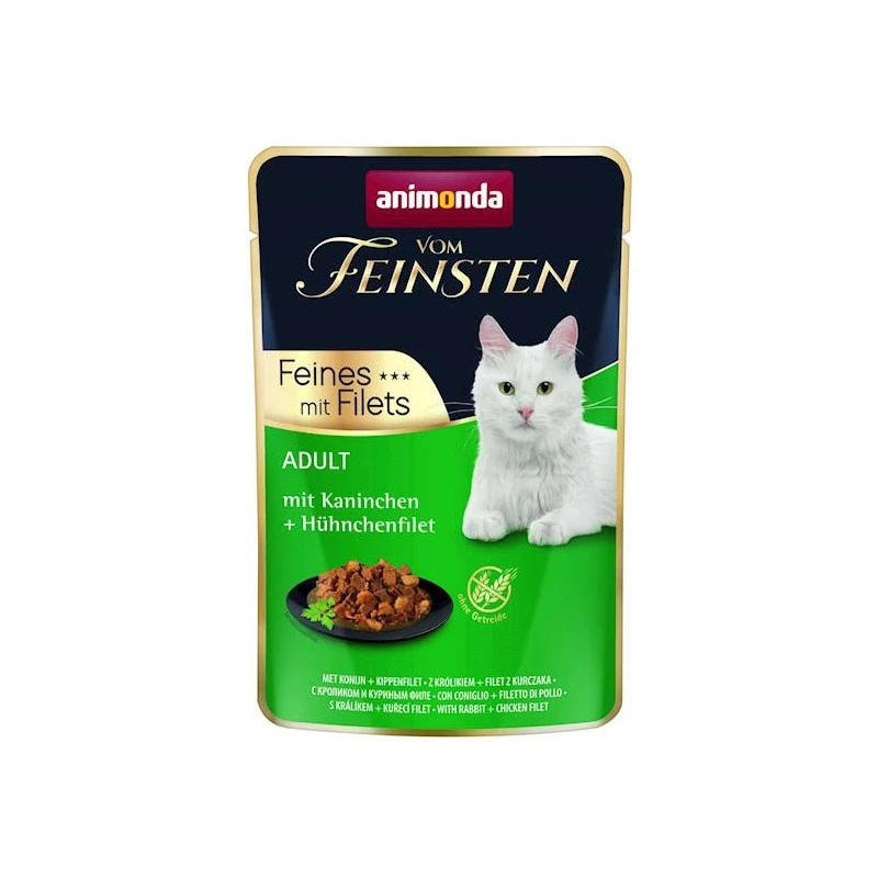 ANIMONDA Vom Feinsten Triušiena, vištienos filė - šlapias kačių ėdalas - 85g