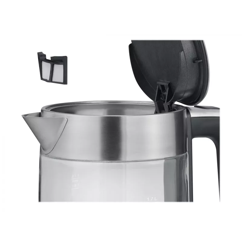Elektrinis virdulys Severin 1,7 L 2200 W Juoda Nerūdijantis plienas Skaidrus