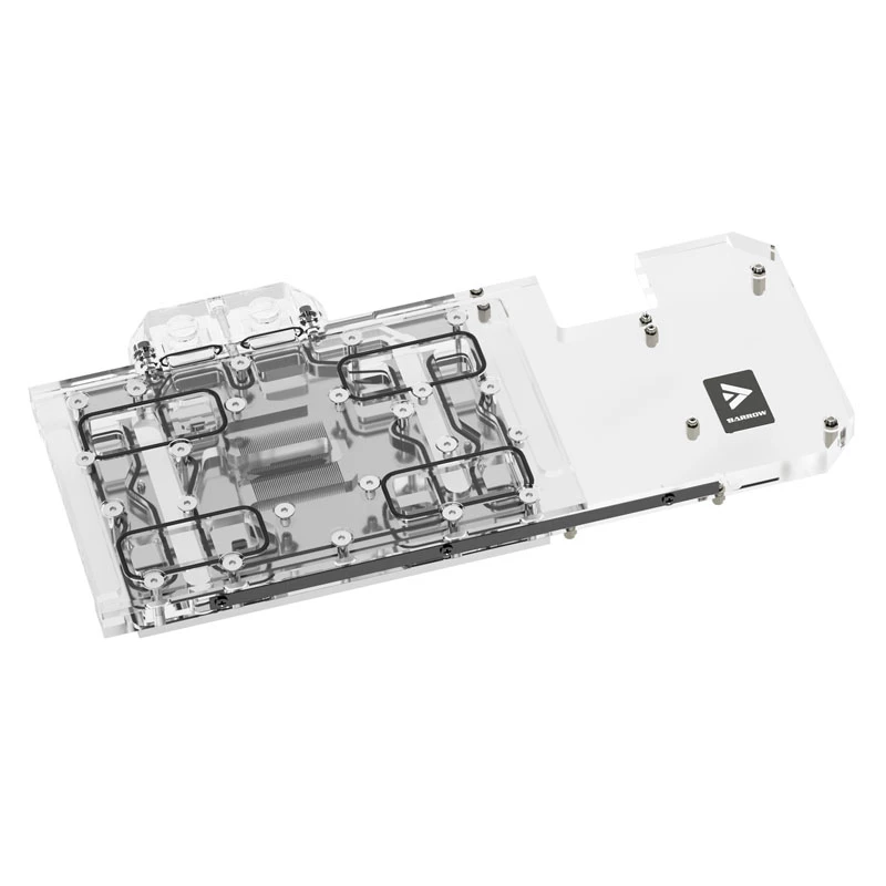 GPU vandens blokas Barrow LRC2.0, skirtas ASUS STRIX 3070 — pilna aprėptis, akrilas