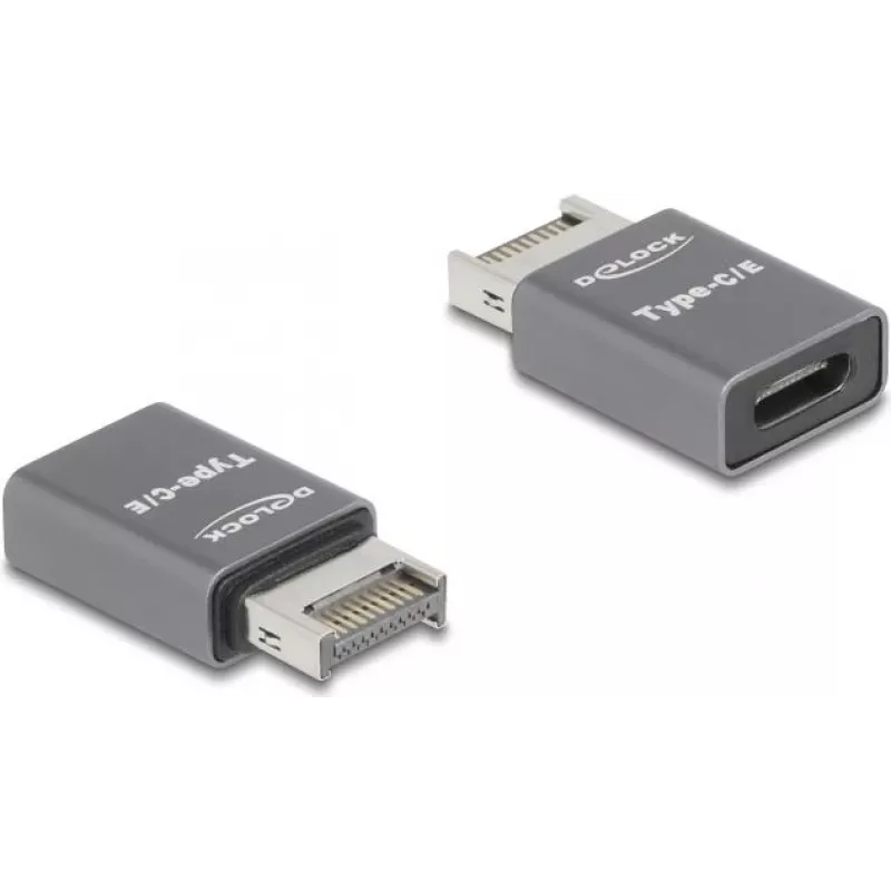 Adapteris DeLOCK 67234 USB Type-E į USB Type-C pilkas