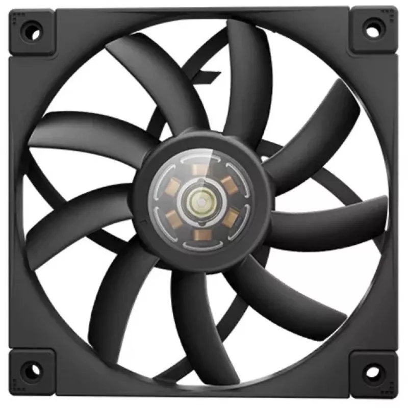 120 mm PWM plonas korpuso ventiliatorius DeepCool FT12 plonas — juodas, žemo profilio konstrukcija, PWM valdymas