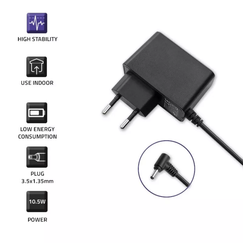 Qoltec maitinimo adapteris Wtyczkowy 10.5W 5V 2.1A 3.5*1.35