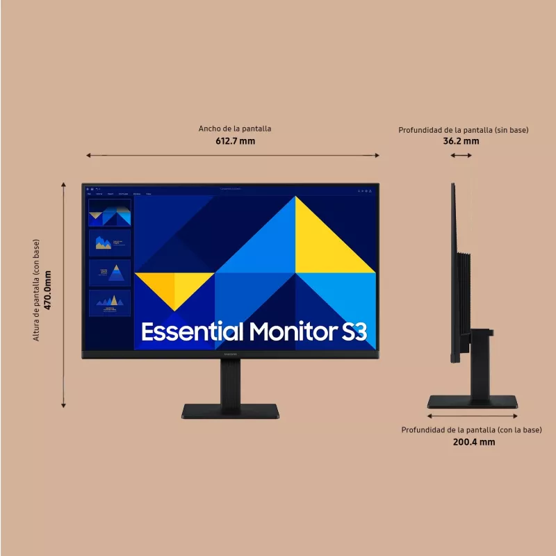 Samsung S27D304GAU kompiuterio monitorius 68,6 cm (27 colių) 1920 x 1080 pikselių Full HD LED juodas