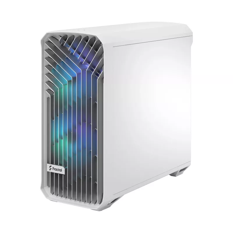 PC korpusas Fractal Design Torrent White — palaiko ATX, EATX, microATX, ITX; 2x180 mm priekiniai ventiliatoriai; 2,5 colio/3,5 colio vietos