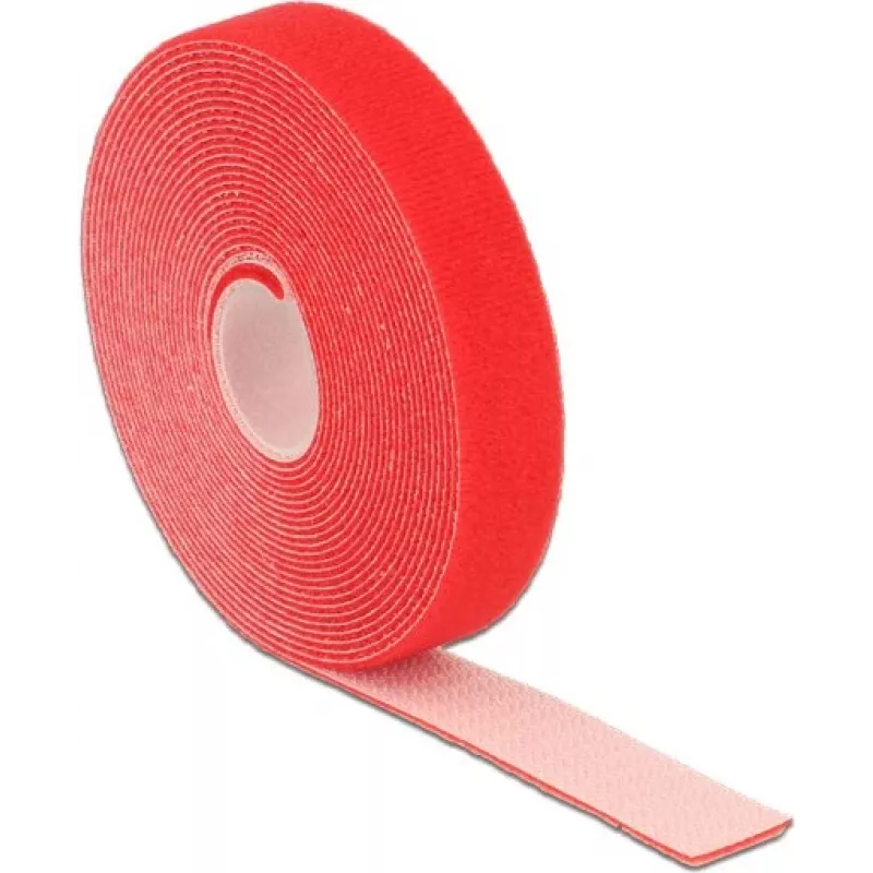 Užsegimas su kabliuku ir kilpele DeLOCK 18723 raudona 20mm 5m