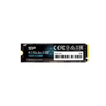 SSD M.2 NVMe Silicon Power P34A60 2 TB, PCIe 3.0 x4, skaitymas 2200 MB/s, rašymas 1600 MB/s