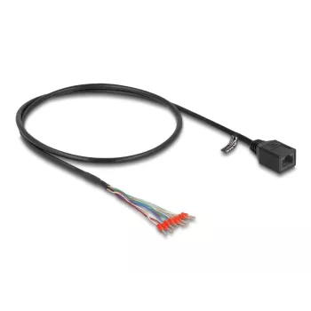 Tinklo kabelis DeLOCK 88005 RJ45 Cat.5e 0,5 m juodas